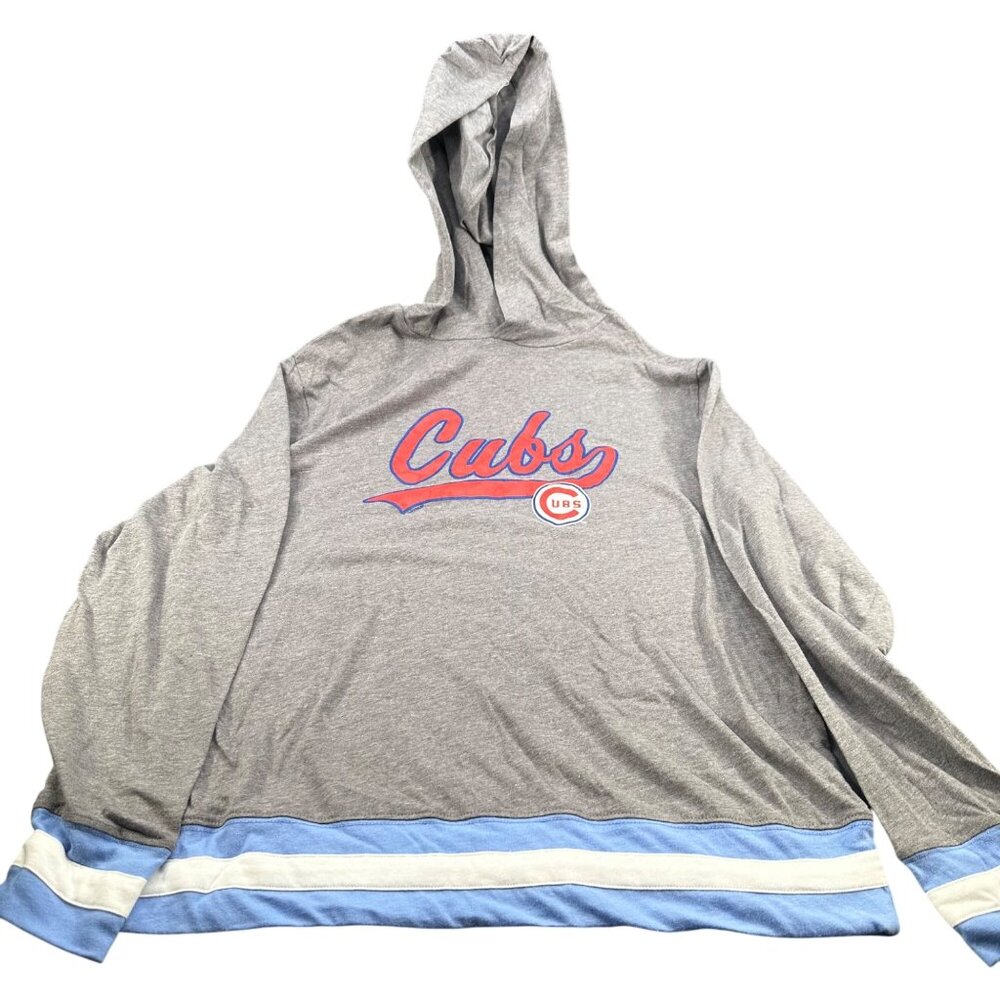 Genuine Merchandise Men's Size Large Hoodie Lightweight Chicago Cubs Gray NWOT